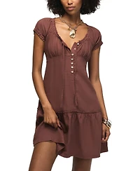 Lucky Brand Women's Ruffle-Trim Sweetheart Neck Mini Dress