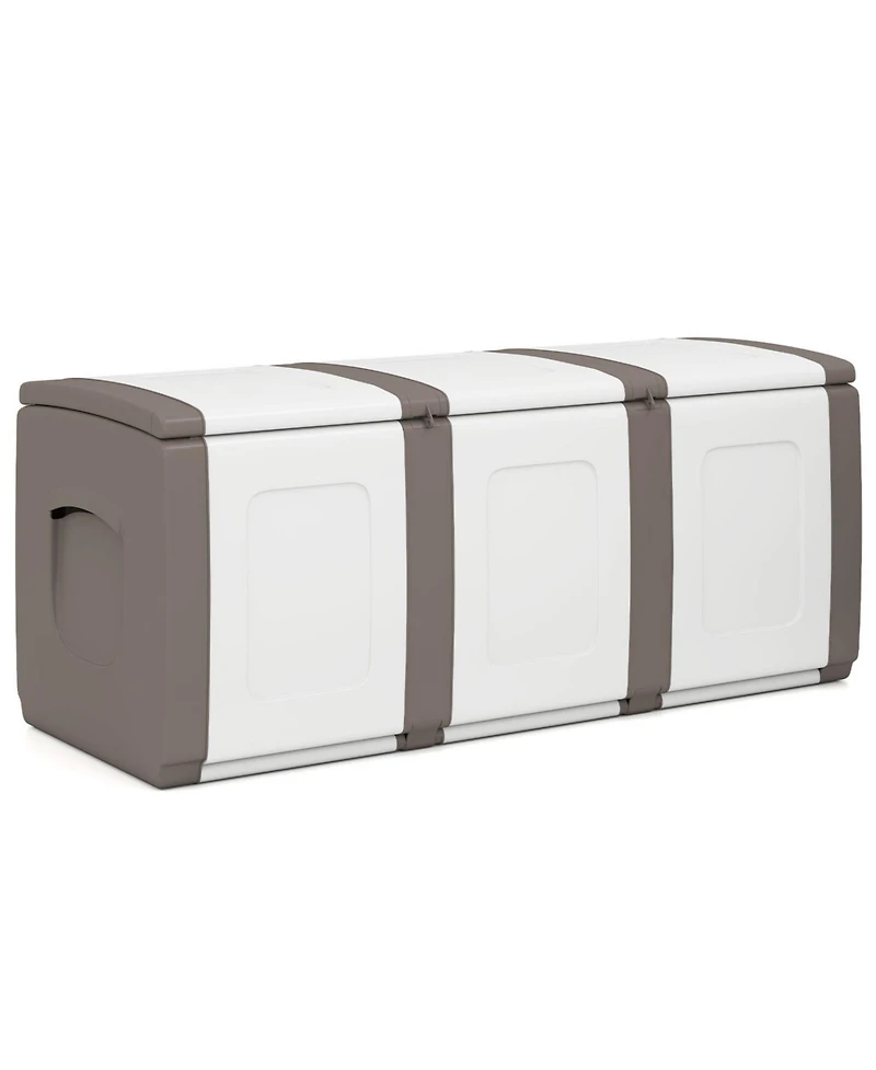 Slickblue 80 Gallon Patio Storage Container with Lockable Lid for Packages