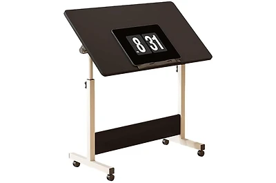 gaomon Small Adjustable Standing Desk with Wheels, Mobile Sit-Stand Laptop Workstation for Home Office