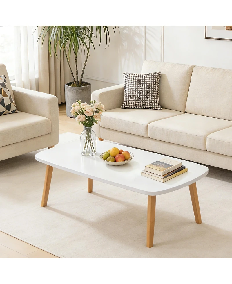 gaomon Wooden Folding Coffee Table with Folding Legs No Assembly, Small Spaces Tatami Foldable Table, Large Size Floor Desk