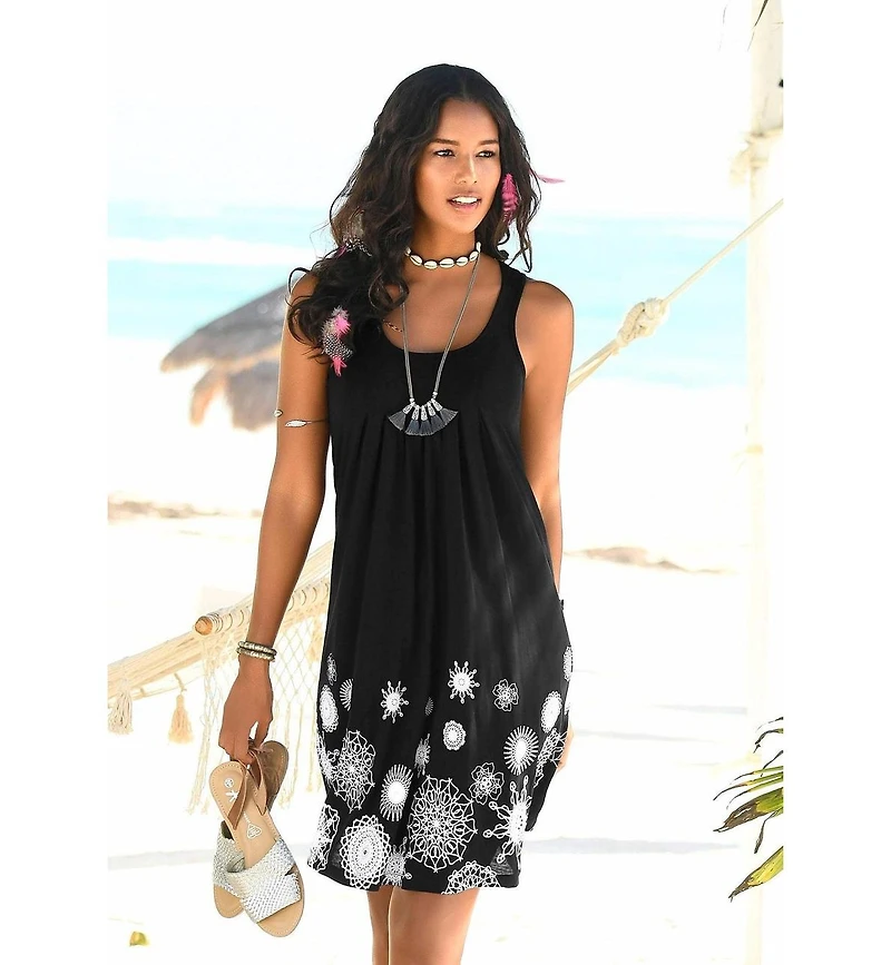 Lascana Women's Sleeveless Printed Dress