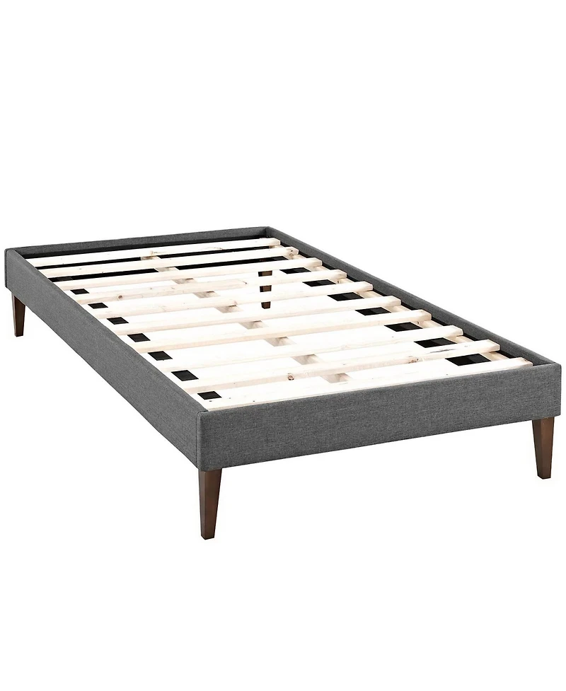 Modway Sharon Fabric Twin Bed Frame with Squared Tapered Legs