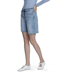 Vervet Women's High Rise Raw Hem Denim Shorts