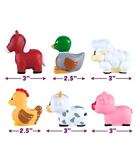 Gnuadz 6 Pack Barnyard Mold Free Bath Toys Sealed No Hole Soft Squeezable Float Bathtub Pool