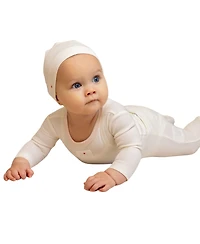 NoggiWear Baby Girls ( 1M to 9M ) Teddy Patch Footie And Beanie Set