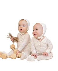 NoggiWear Baby Girls ( 1M to 12M ) Pointelle Printed Wrap Footie
