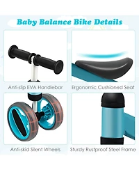 Slickblue 4 Wheels Baby Balance Bike Toy-Pink
