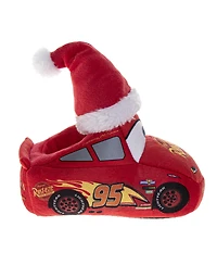 Disney Cars Christmas Slippers Boys' Lightning McQueen Mater Cozy Warm Holiday Theme Soft Plush (Toddler Sizes 5-10/ Little Kid 11-1