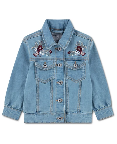 abercrombie kids Toddler Girls' 2T-5T Embroidered Denim Jacket