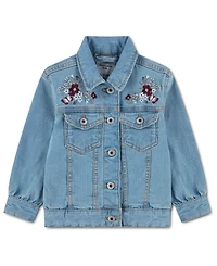 abercrombie kids Toddler Girls' 2T-5T Embroidered Denim Jacket