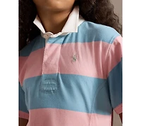 Polo Ralph Lauren Girls' 7-16 Striped Short-Sleeve Rugby Dress