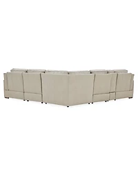 Aspen 3 Pm 6-Piece Leather L Sectional Sofa Set (Laf Recliner, Raf Console, Corner, Armless Chair), Macy's Exclusive