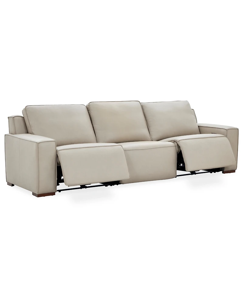 Aspen 2 Pm 3-Piece Leather Sofa Set (Laf Recliner, Raf Armless Chair), Macy's Exclusive