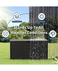 gaomon 73 Gallon Waterproof Large Resin Deck Box Indoor Outdoor