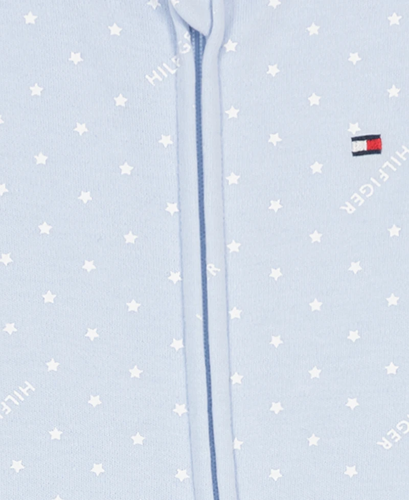 Tommy Hilfiger Baby Boys' Polka Dot Zip-Front Footed Coverall