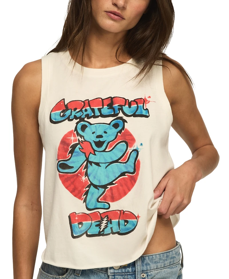Lucky Brand Women's Grateful Dead Airbrush Muscle Sleeveless Tank Top