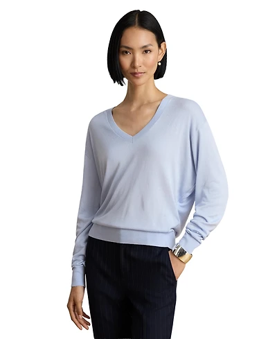 Lauren Ralph Women's Long-Sleeve V-Neck Sweater