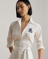Lauren Ralph Women's Button-Down Collared Dress