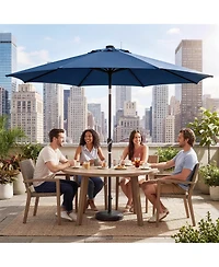 gaomon Outdoor 10FEET Table Market Patio Umbrella with 32 Solar Led Lights for Garden, Deck