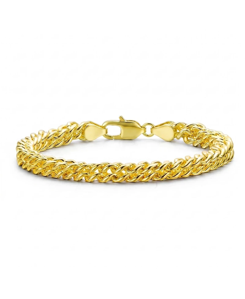 14K Gold Plated or White Mesh Link Bracelet