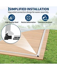 gaomon 10 x 12 feet Outdoor Storage Shed, Heavy-Duty Waterproof Tool Shed Storage with Lockable Door, Vents and Updated Frame Structure for Backyard