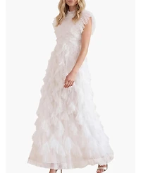 Needle & Thread Women's Genevieve Ruffle Short Sleeve Maxi Gown
