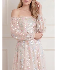 Needle & Thread Women's Confetti Gloss Off-Shoulder Dress