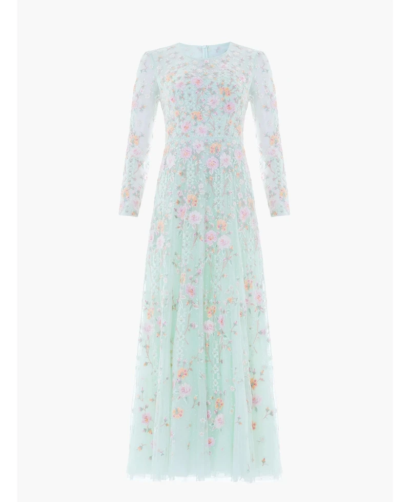 Needle & Thread Women's Garden Rose Long Sleeve Maxi Gown
