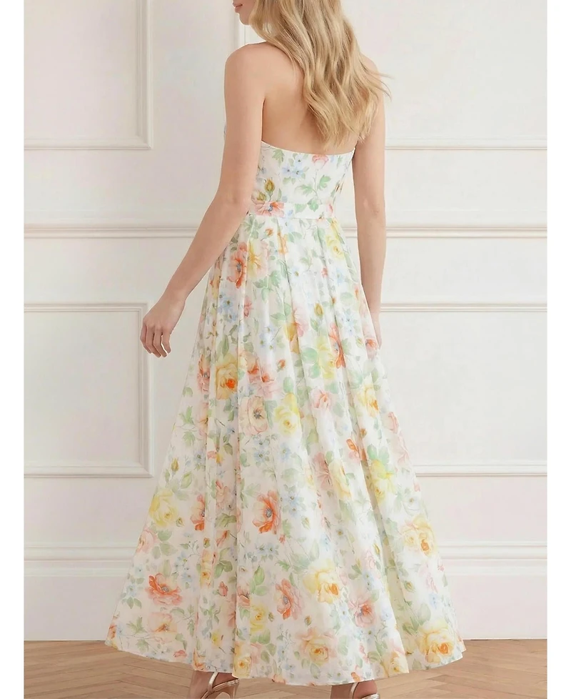 Needle & Thread Women's Sienna Rose Cotton Halter Maxi Gown