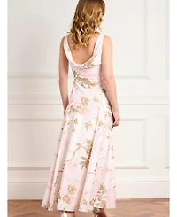 Needle & Thread Women's Wisteria Jacquard Cowl Neck Gown