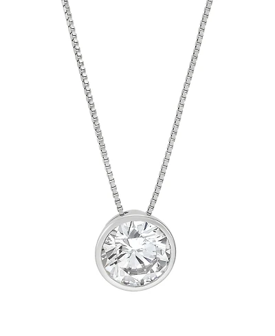 Macy's Igi Certified Lab-Grown Diamond Solitaire Pendant Necklace (1 ct. t.w.) in 14k White Gold