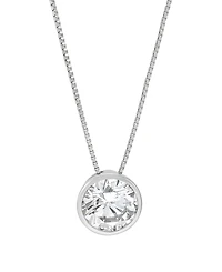 Macy's Igi Certified Lab-Grown Diamond Solitaire Pendant Necklace (1 ct. t.w.) in 14k White Gold