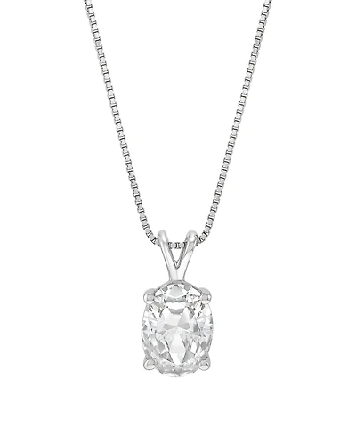Macy's Igi Certified Lab-Grown Diamond Solitaire Pendant Necklace (1 ct. t.w.) in 14k White Gold