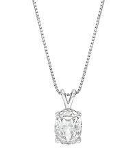Macy's Igi Certified Lab-Grown Diamond Solitaire Pendant Necklace (1 ct. t.w.) in 14k White Gold