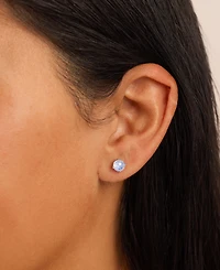 Macy's Sterling Silver Cubic Zirconia Solitaire Stud Earrings