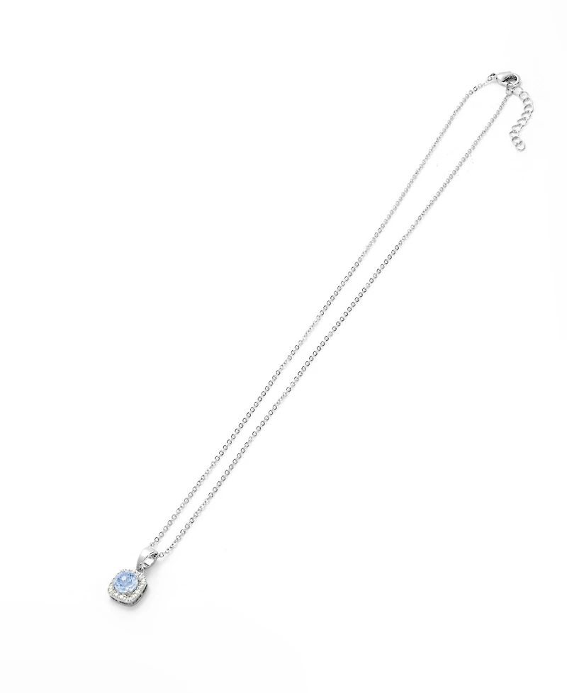 Macy's Sterling Silver Cubic Zirconia Halo Necklace