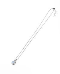 Macy's Sterling Silver Cubic Zirconia Halo Necklace