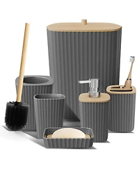 6 Piece Complete Bathroom Decor and Accessory Set