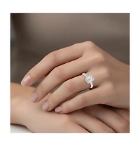Sterling Silver Asscher-cut Cubic Zirconia Ring