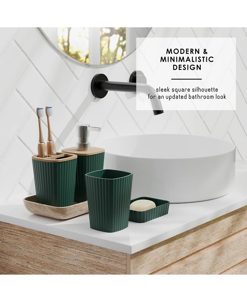 Clara Clark 6 Piece Complete Bathroom Decor and Accessory Set