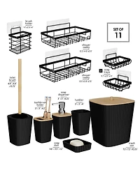 Clara Clark Modern Complete Bathroom Decor and Shower Caddy Set