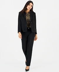 Anne Klein Essentials Women's Petite Button-Down Collared Blouse