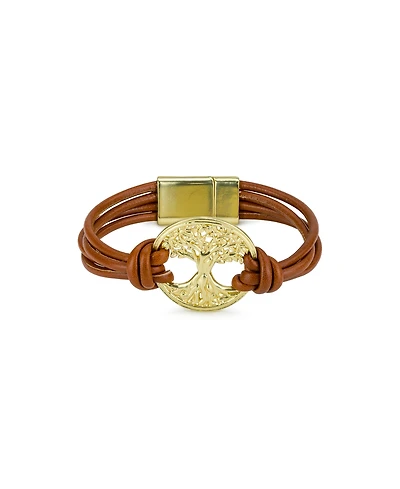 Patricia Nash Wrapped Leather Collection Magnetic Snap Bracelet