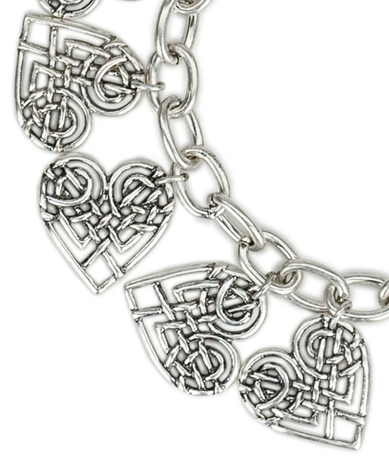 Patricia Nash Scandinavian Knot Collection Heart Charm Bracelet