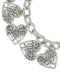 Patricia Nash Scandinavian Knot Collection Heart Charm Bracelet