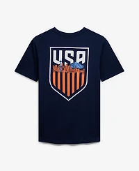 Uscape Apparel Men's and Women's Navy Host City U.s. Soccer x Seattle Crest 2026 T-Shirt