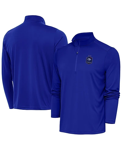 Antigua Men's Royal France National Team Statement Quarter-Zip Pullover