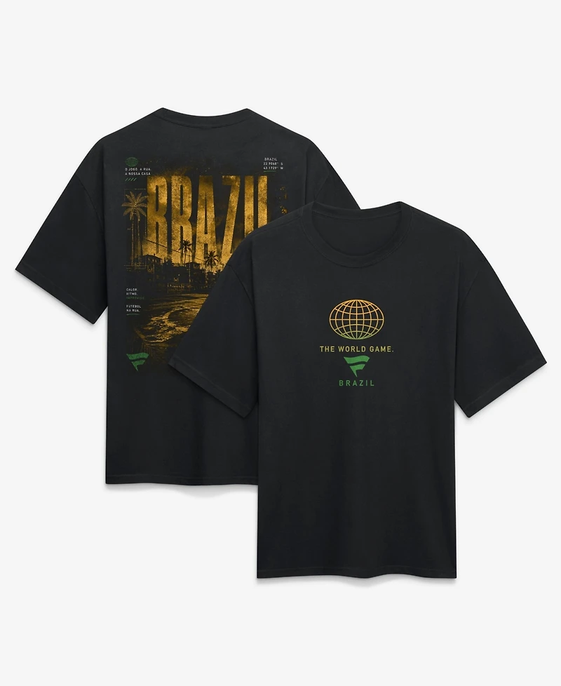 Fanatics Men's Black Brazil Streets Of The World Heavyweight T-Shirt