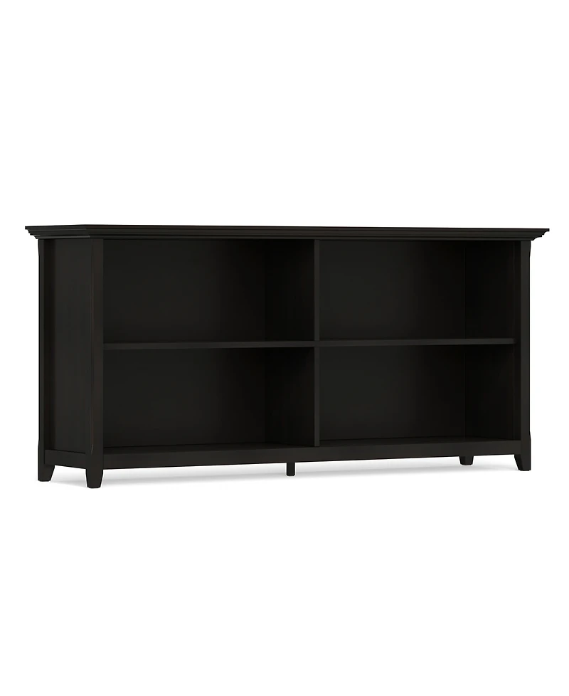 Simpli Home Amherst 30" Wood Low 4 Shelf Bookcase