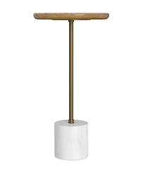 Simpli Home Turner 22.8" Wood Round Side Table